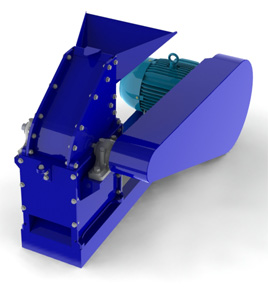 Baby Mill, grain milling, hammer-mill used in Industry for milling light industrial products such as Foam, Plastics etc. Drive options include Electric, Diesel & Petrol